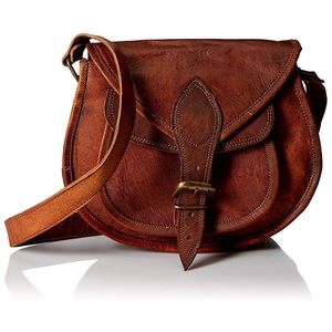 New Brown Leather Crossbody Purse